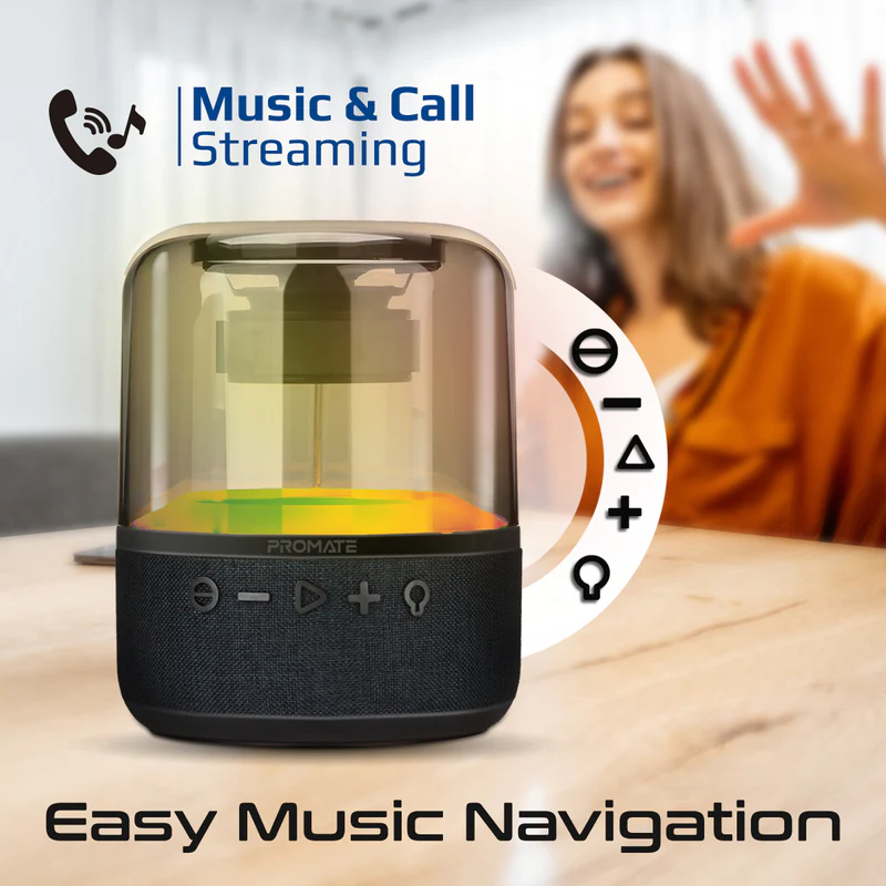 PROMATE Glitz-L BLACK HD LumiSound® 360° Surround Sound Speaker PROMATE Glitz-L BLACK HD LumiSound® 360° Surround Sound Speaker